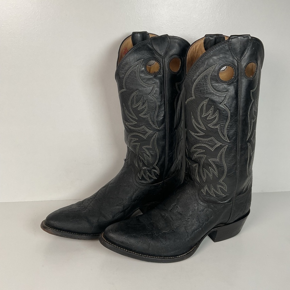 Justin Faux Print on Cowhide Buckaroo Cowboy Boots | USA Made | Men’s 10 D